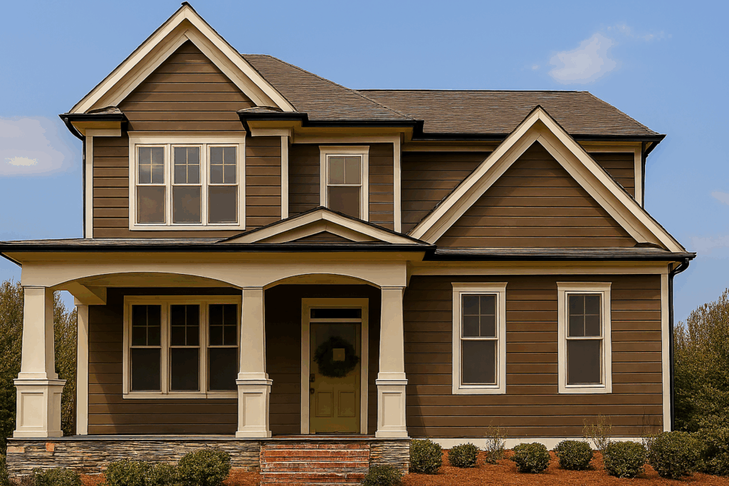 A photo of Browns and Bronze color in for exterior painting kansas city home 