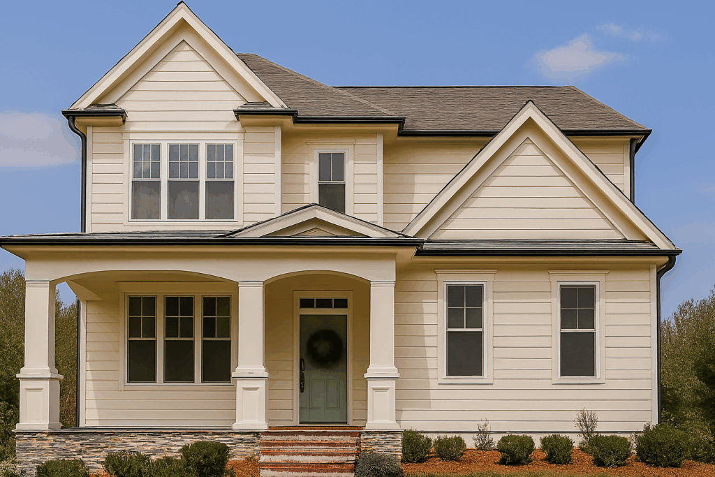 An exterior painting color Off-Whites and Creams in Kansas city home