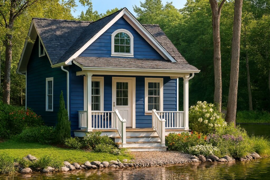 Small Lake House Exterior Colors